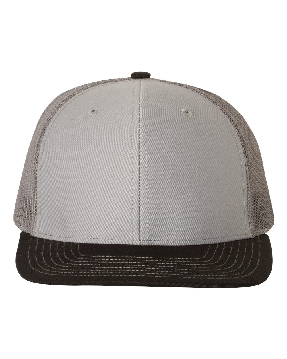 Snapback Trucker Cap - Front - B18095210 - Grey/ Charcoal/ Black