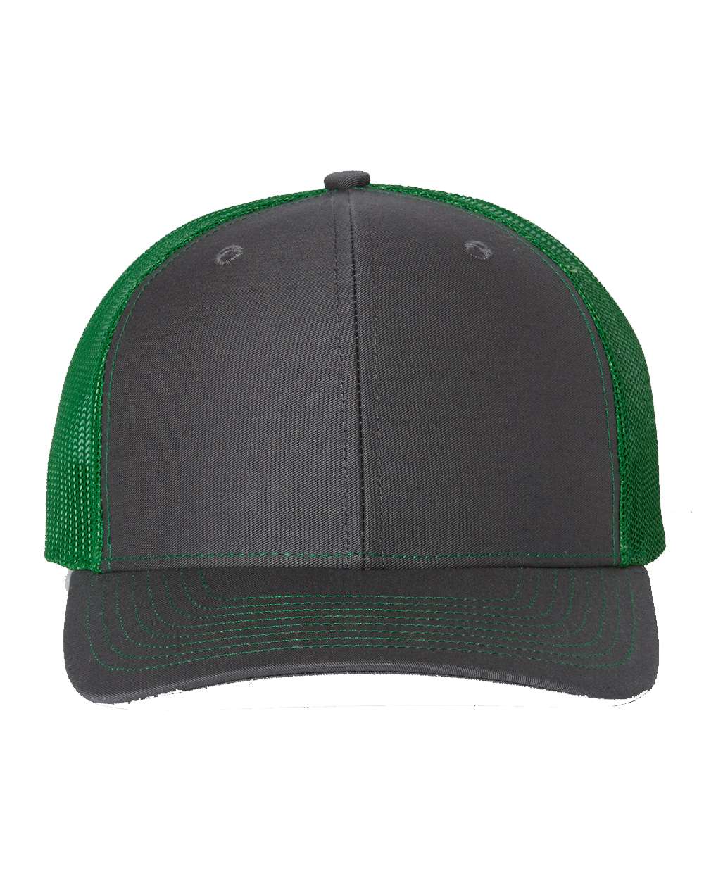 Snapback Trucker Cap - Front - B18095240 - Charcoal/ Kelly