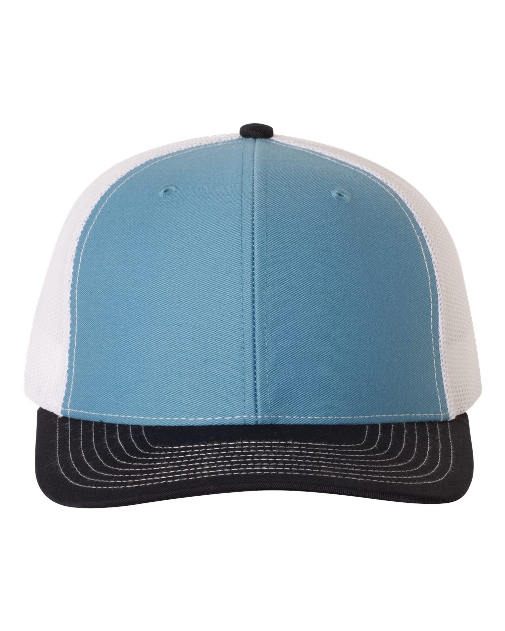 Snapback Trucker Cap - Front - B18095260 - Columbia Blue/ White/ Navy
