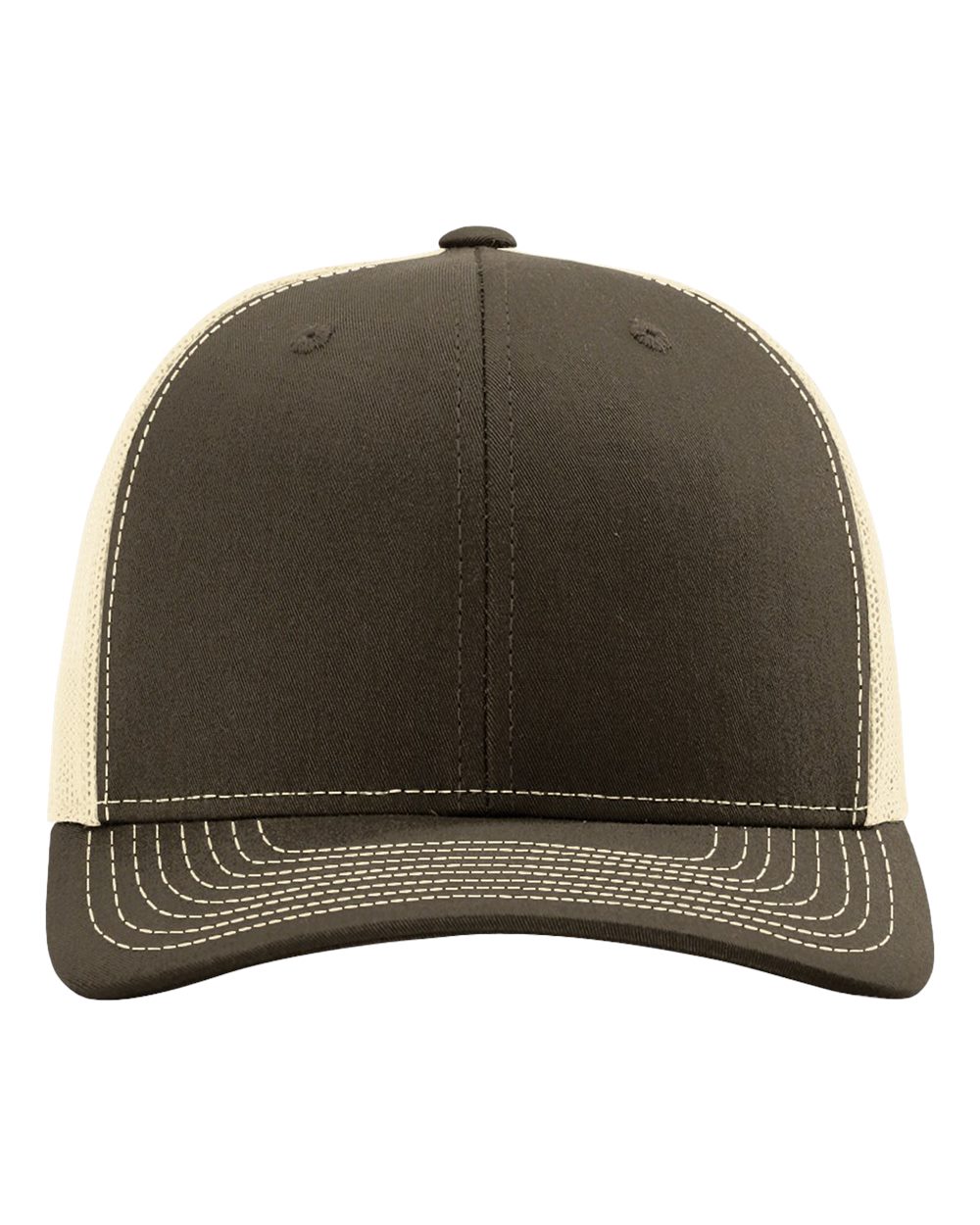 Snapback Trucker Cap - Front - B18095450 - Chocolate Chip/ Birch