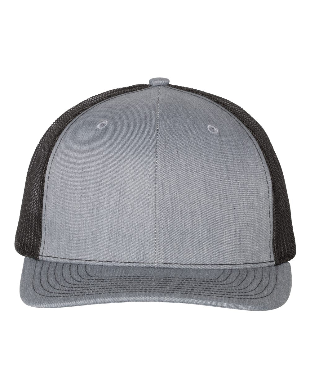 Snapback Trucker Cap - Front - B18095510 - Heather Grey/ Black