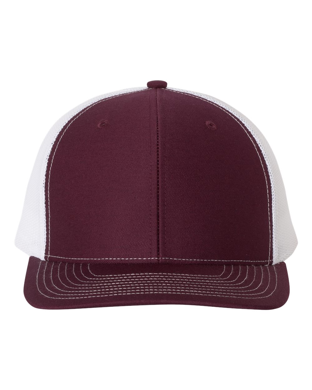 Snapback Trucker Cap - Front - B18095530 - Maroon/ White
