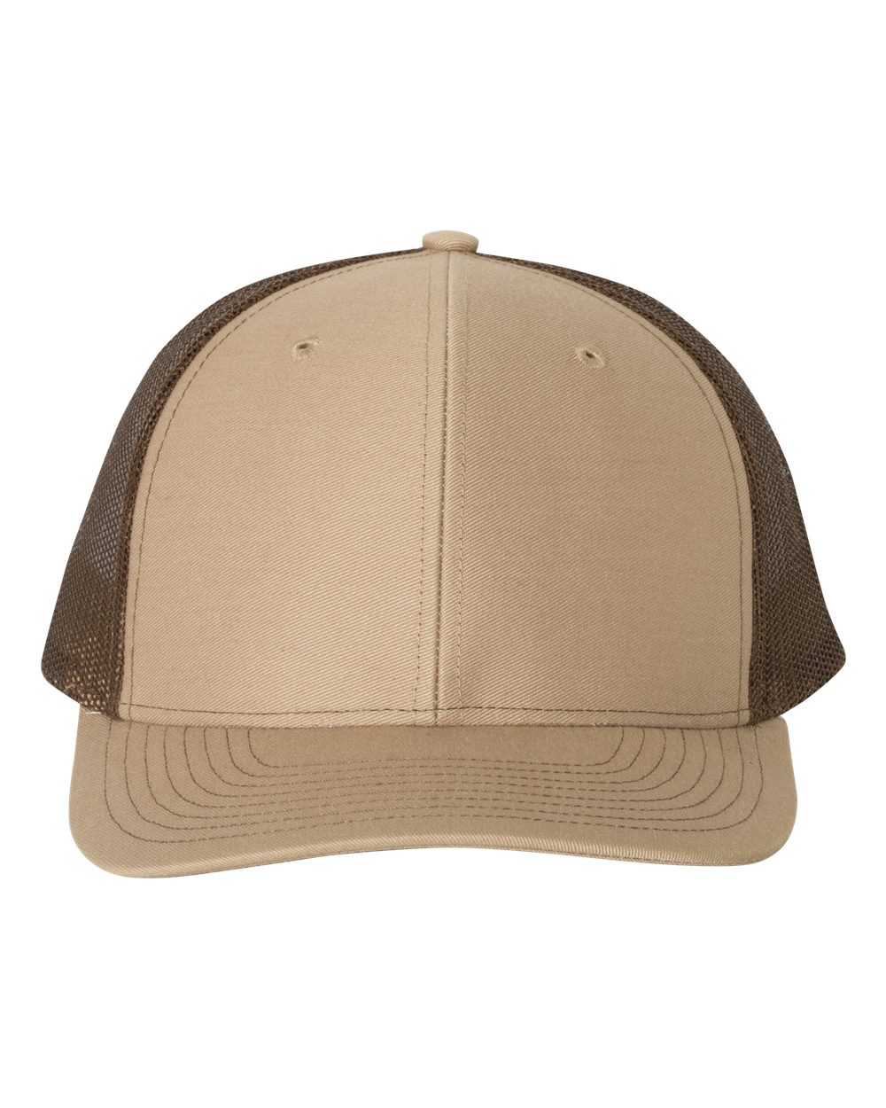 Snapback Trucker Cap - Front - B18095540 - Khaki/ Coffee
