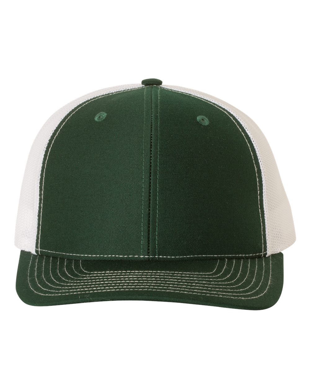 Snapback Trucker Cap - Front - B18095560 - Dark Green/ White