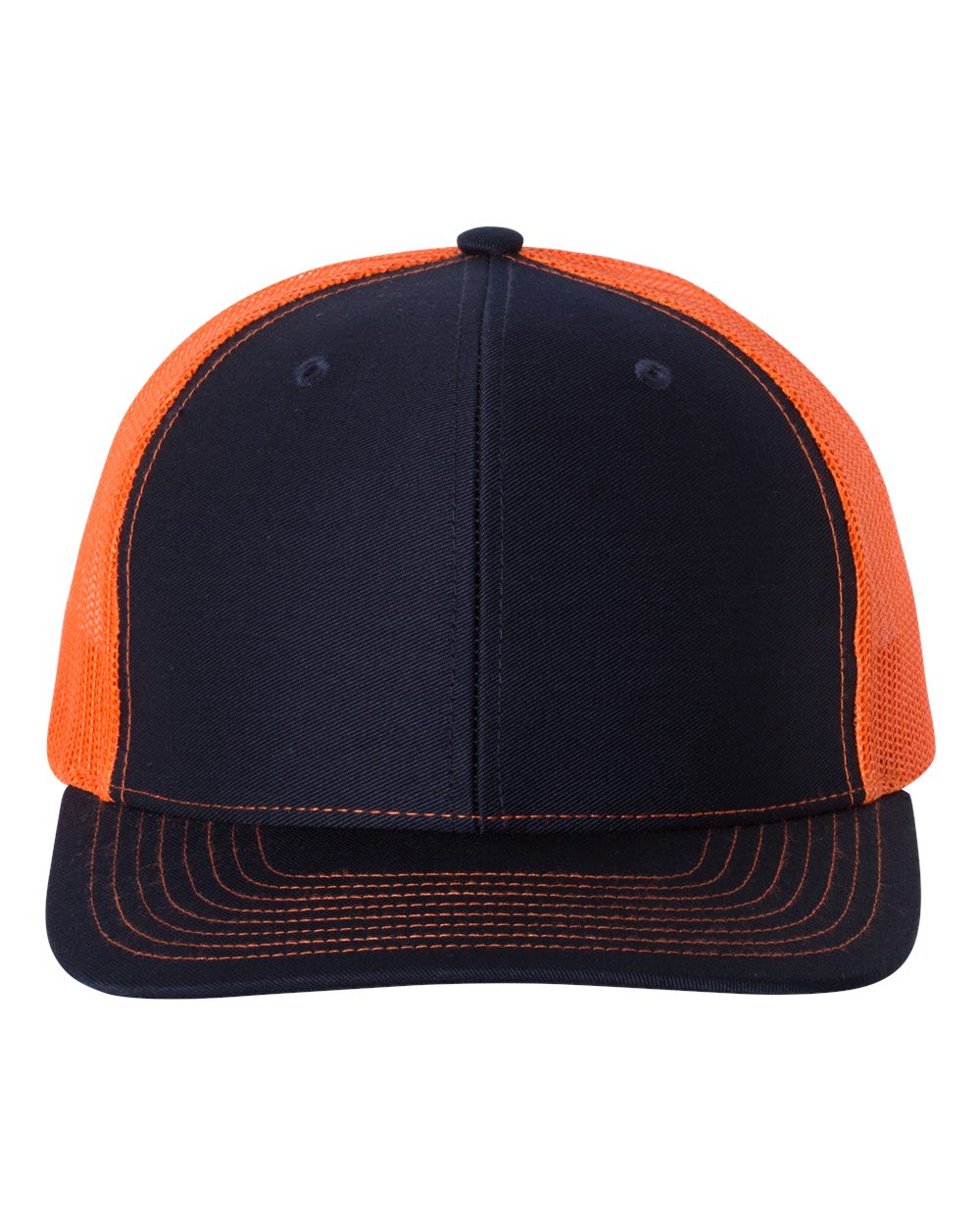 Snapback Trucker Cap - Front - B18095660 - Navy/ Orange