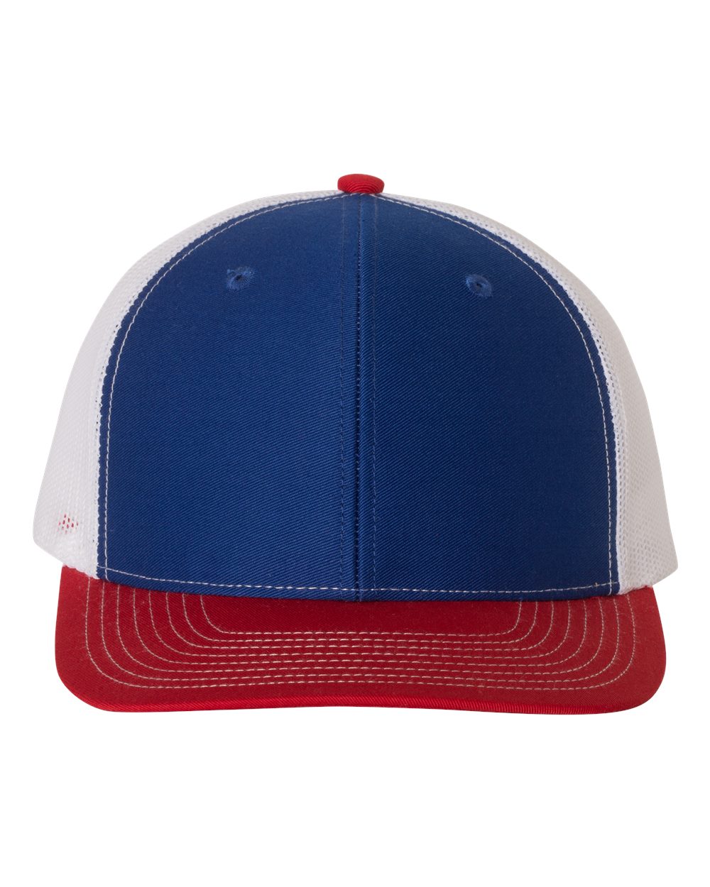 Snapback Trucker Cap - Front - B18095710 - Royal/ White/ Red