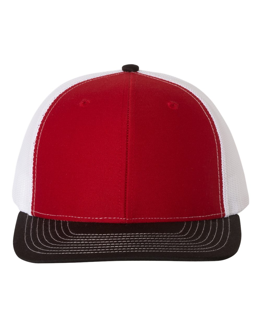 Snapback Trucker Cap - Front - B18095780 - Red/ White/ Black