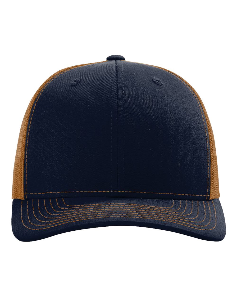 Snapback Trucker Cap - Front - B18095960 - Navy/ Carmel