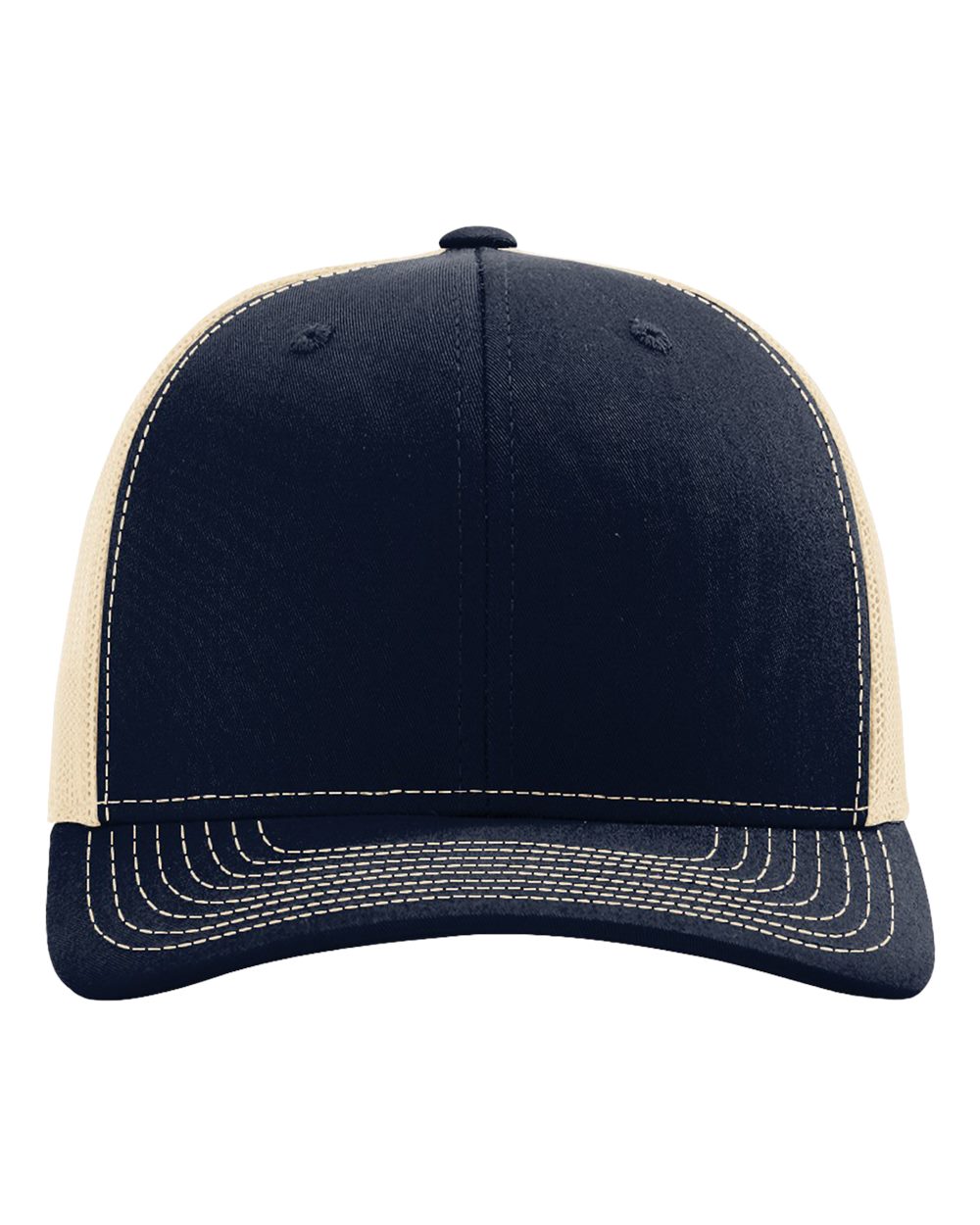 Snapback Trucker Cap - Front - B18095970 - Navy/ Khaki