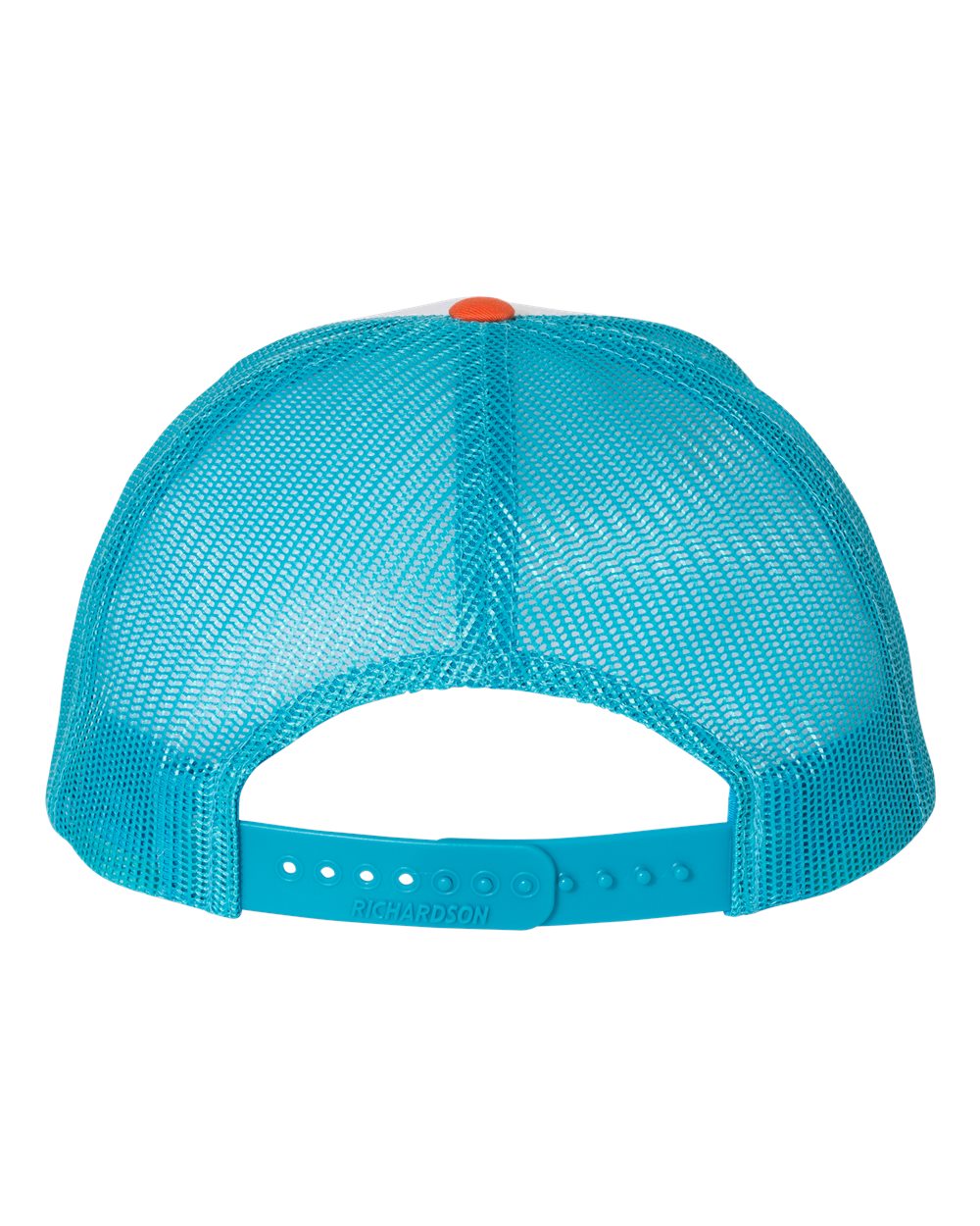 Low Pro Trucker Cap - Back - B79195320 - White/ Blue Hawaiin/ Pale Orange