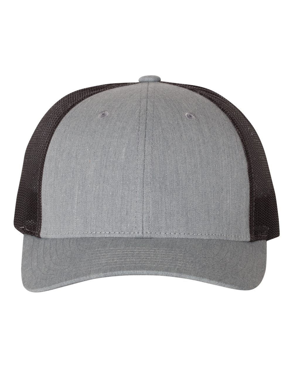 Low Pro Trucker Cap - Front - B79195100 - Heather Grey/ Dark Charcoal