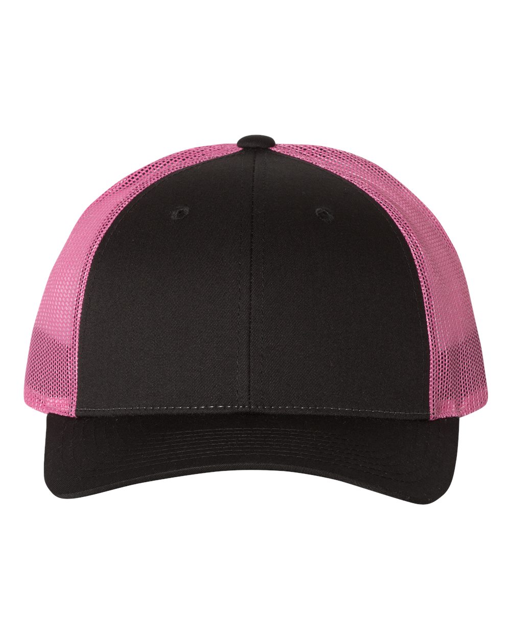 Low Pro Trucker Cap - Front - B79195110 - Black/ Neon Pink