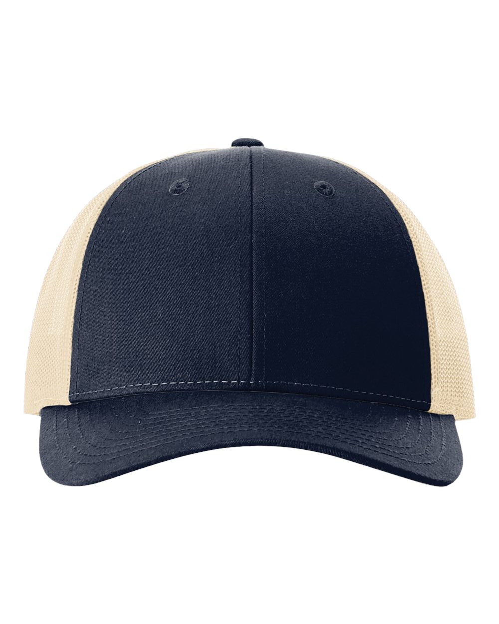 Low Pro Trucker Cap - Front - B79195140 - Navy/ Khaki