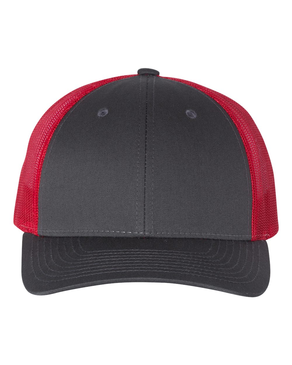 Low Pro Trucker Cap - Front - B79195530 - Charcoal/ Red