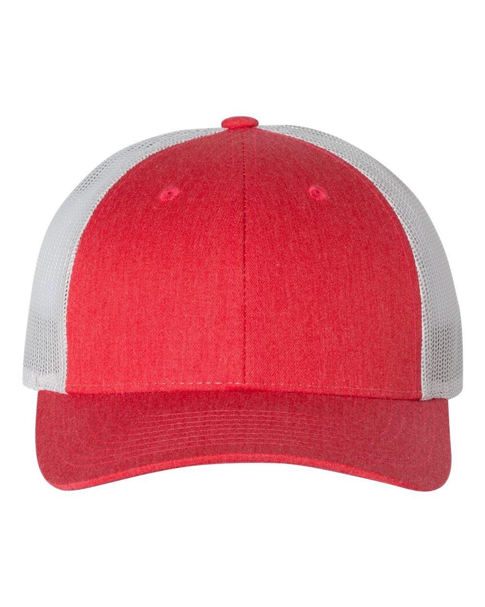 Low Pro Trucker Cap - Front - B79195700 - Heather Red/ Light Grey
