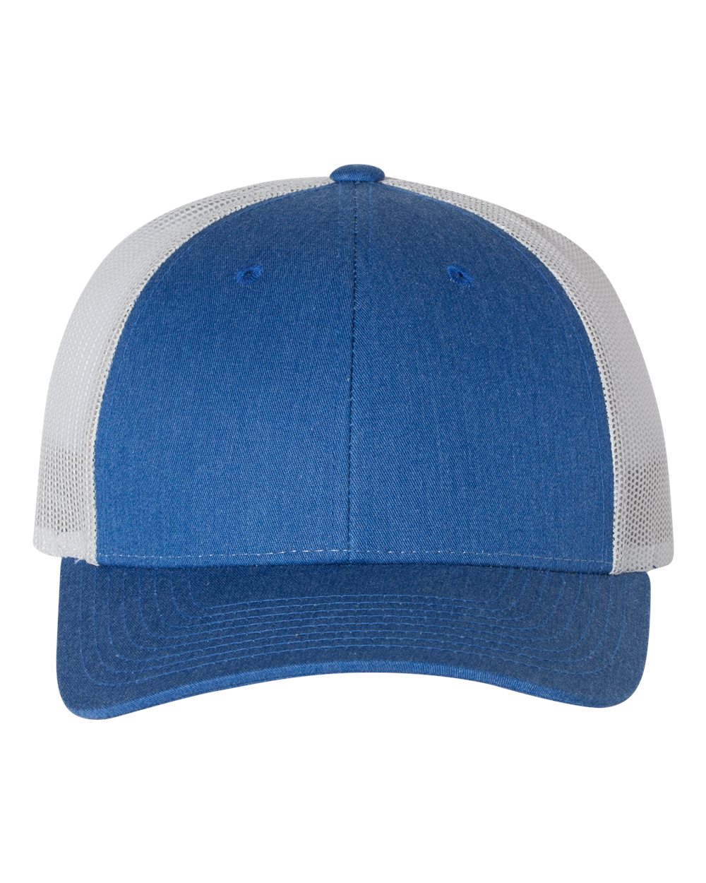 Low Pro Trucker Cap - Front - B79195750 - Heather Royal/ Light Grey