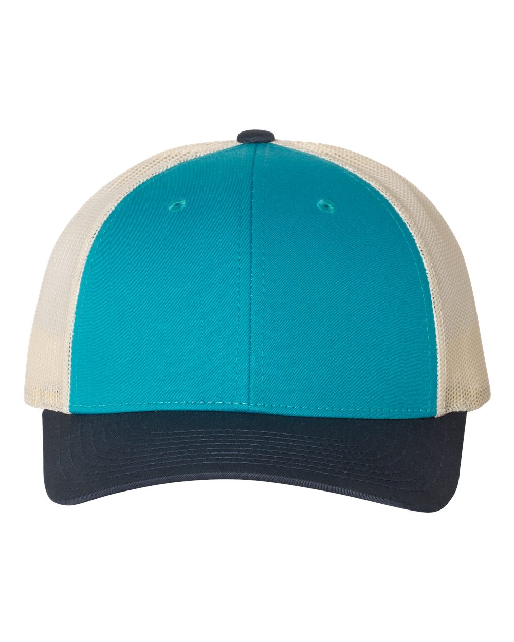 Low Pro Trucker Cap - Front - B79195760 - Blue Teal/ Birch/ Navy