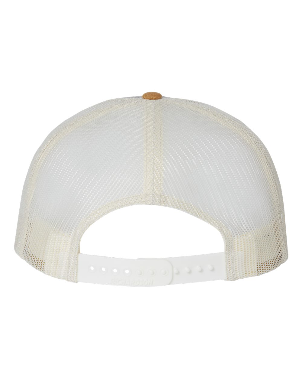 Wool Blend Flat Bill Trucker Cap - Back - B09195070 - Heather Grey/ Birch/ Biscuit