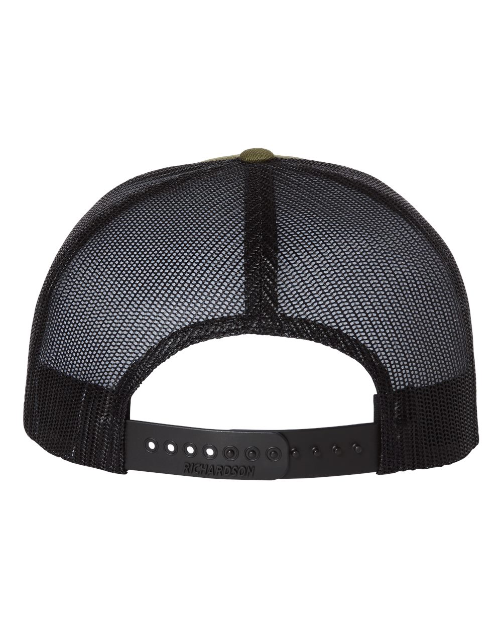 Wool Blend Flat Bill Trucker Cap - Back - B09195540 - Loden/ Black