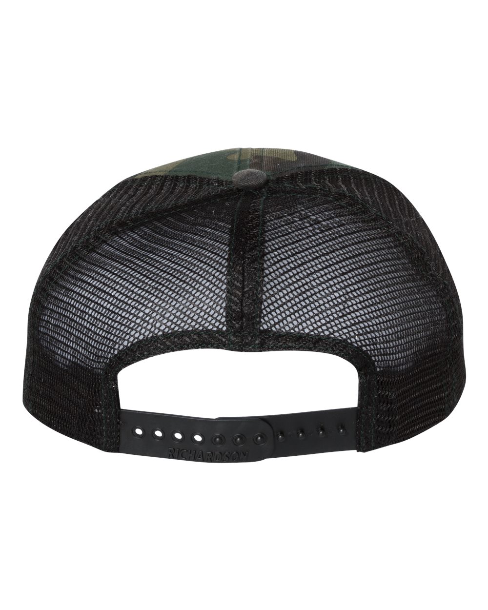 Garment Washed Printed Trucker Cap - Back - B49295540 - Green Camo/ Black