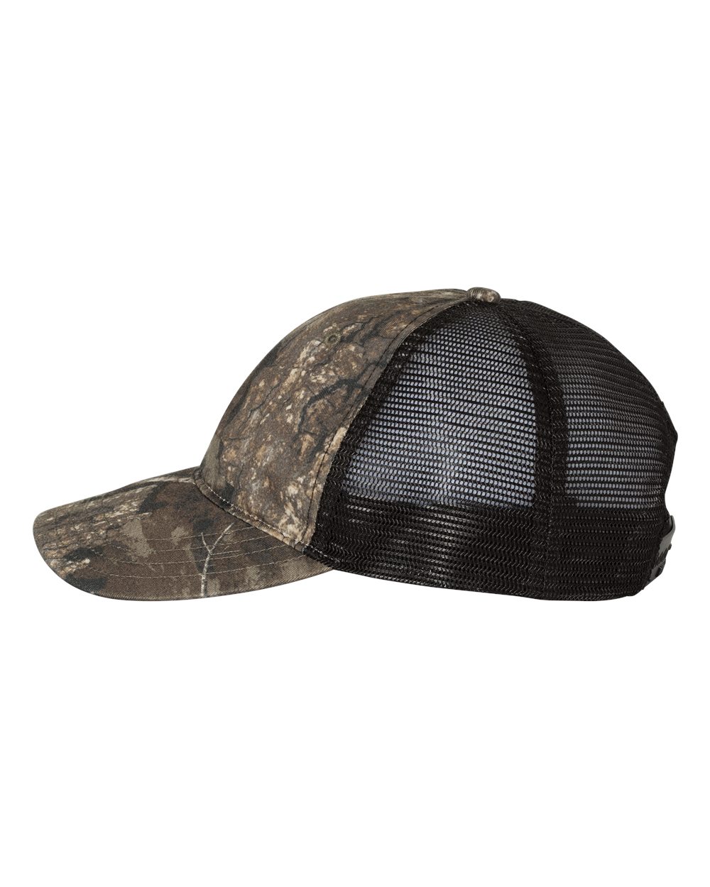 Garment Washed Printed Trucker Cap - DirectSide - B49295960 - Realtree Timber/ Black