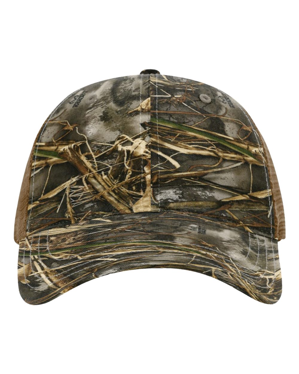 Garment Washed Printed Trucker Cap - Front - B49295470 - Realtree Max 7/ Buck