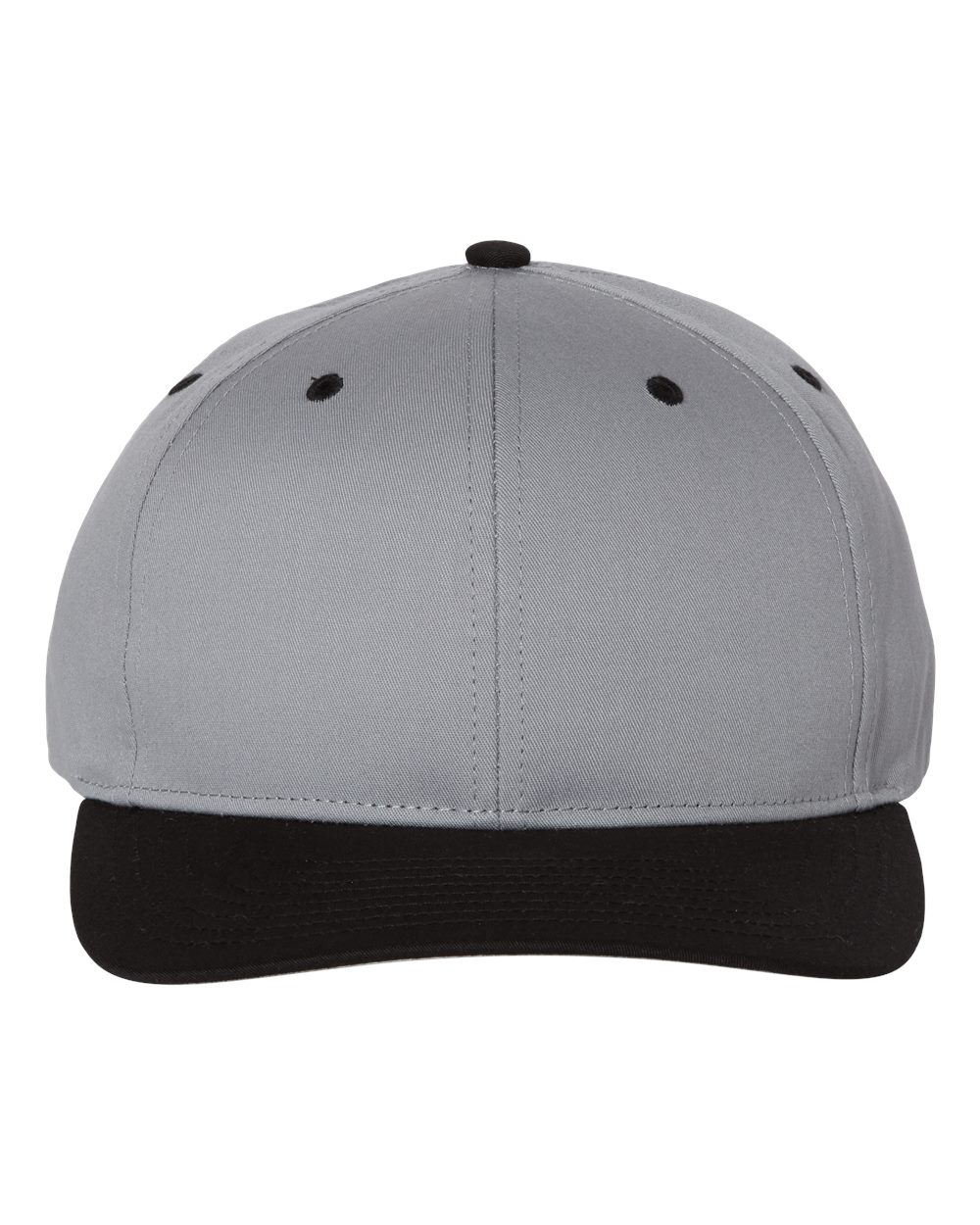 Pro Twill Snapback Cap - Front - B06195090 - Grey/ Black