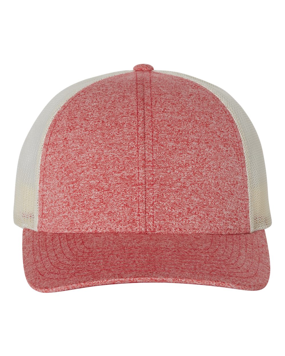Low Pro Heather Trucker Cap - Front - B54595700 - Red Heather/ Birch