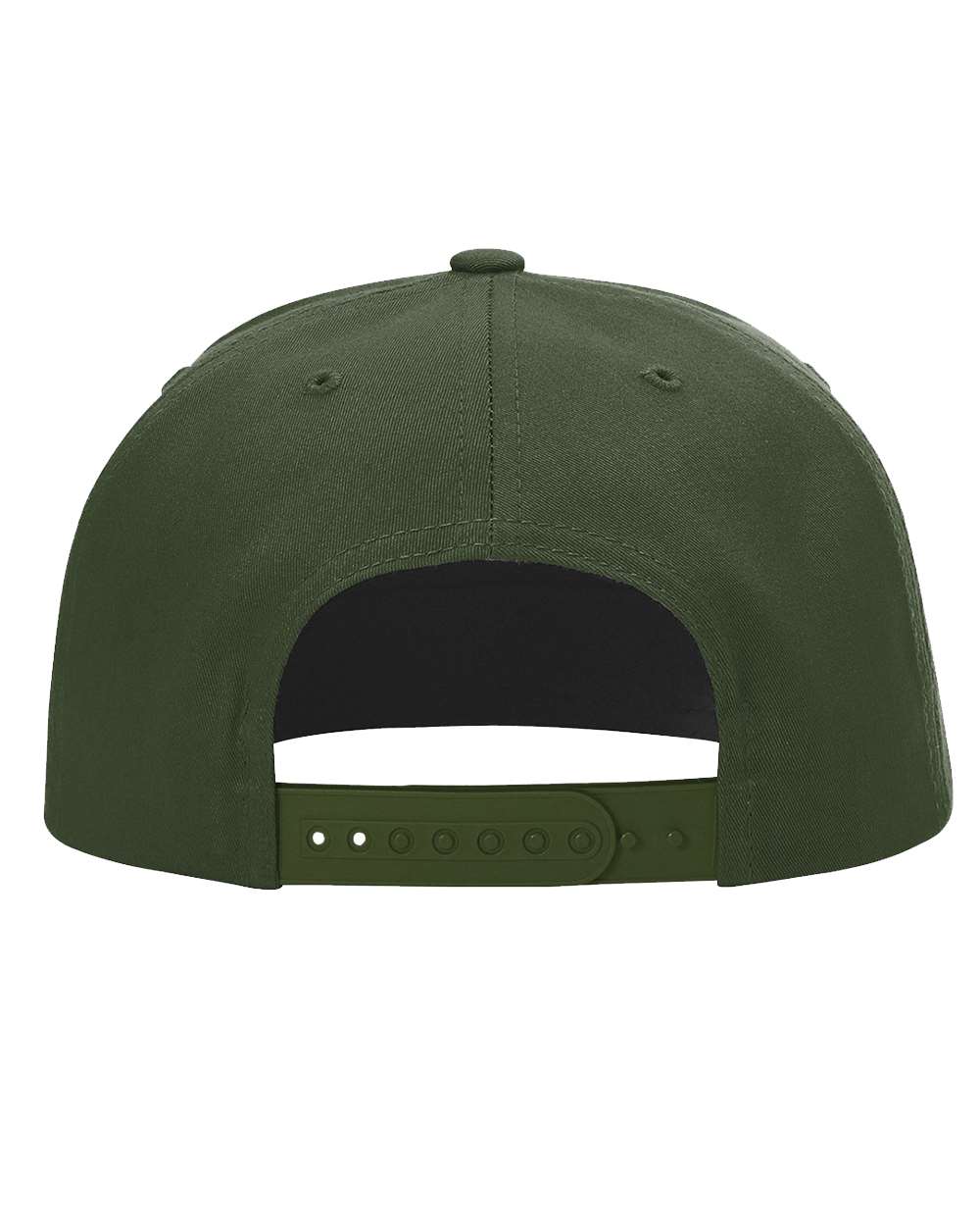 Pinch Front Structured Snapback Trucker Cap - Back - B55995620 - Army Olive