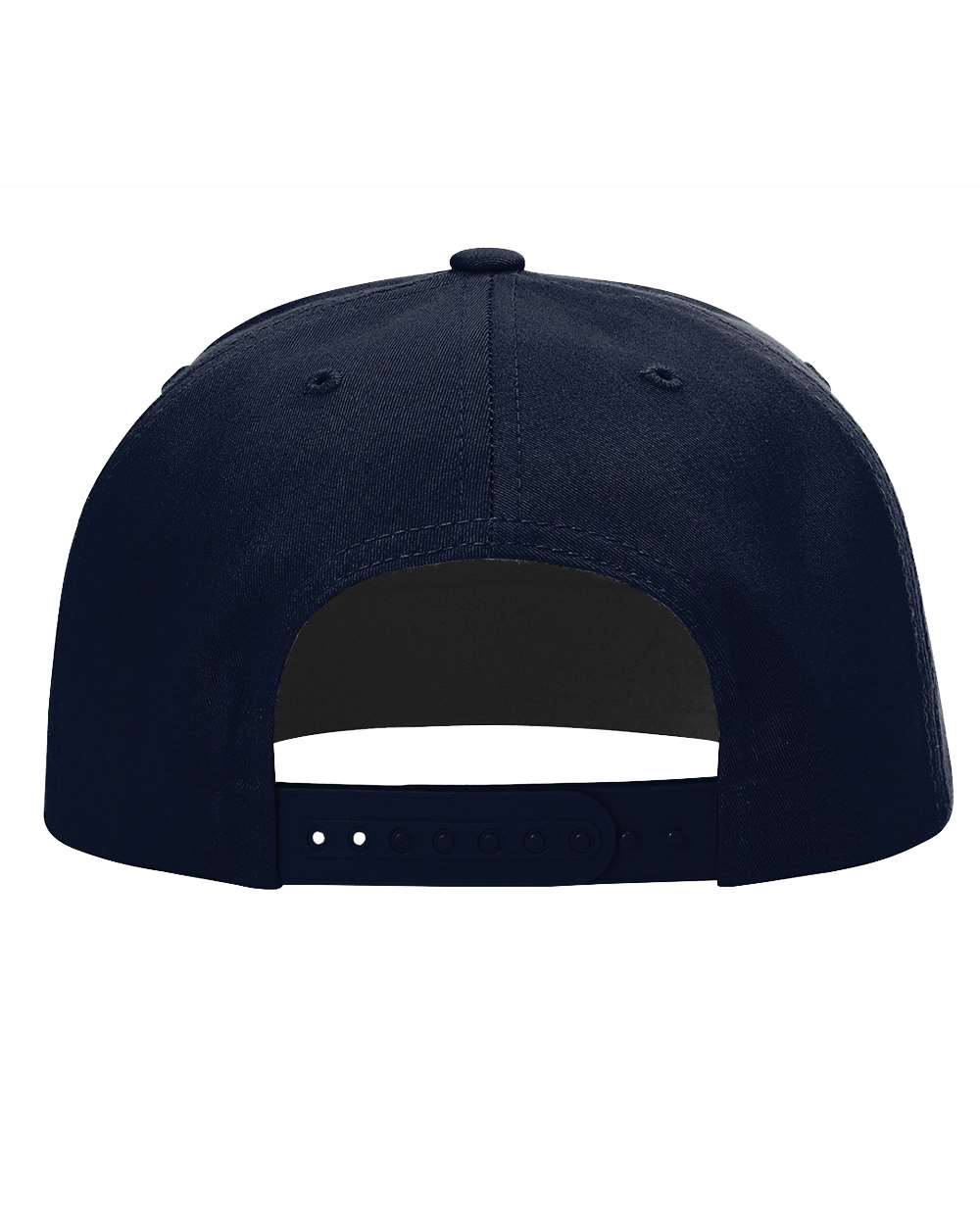 Pinch Front Structured Snapback Trucker Cap - Back - B55995650 - Navy
