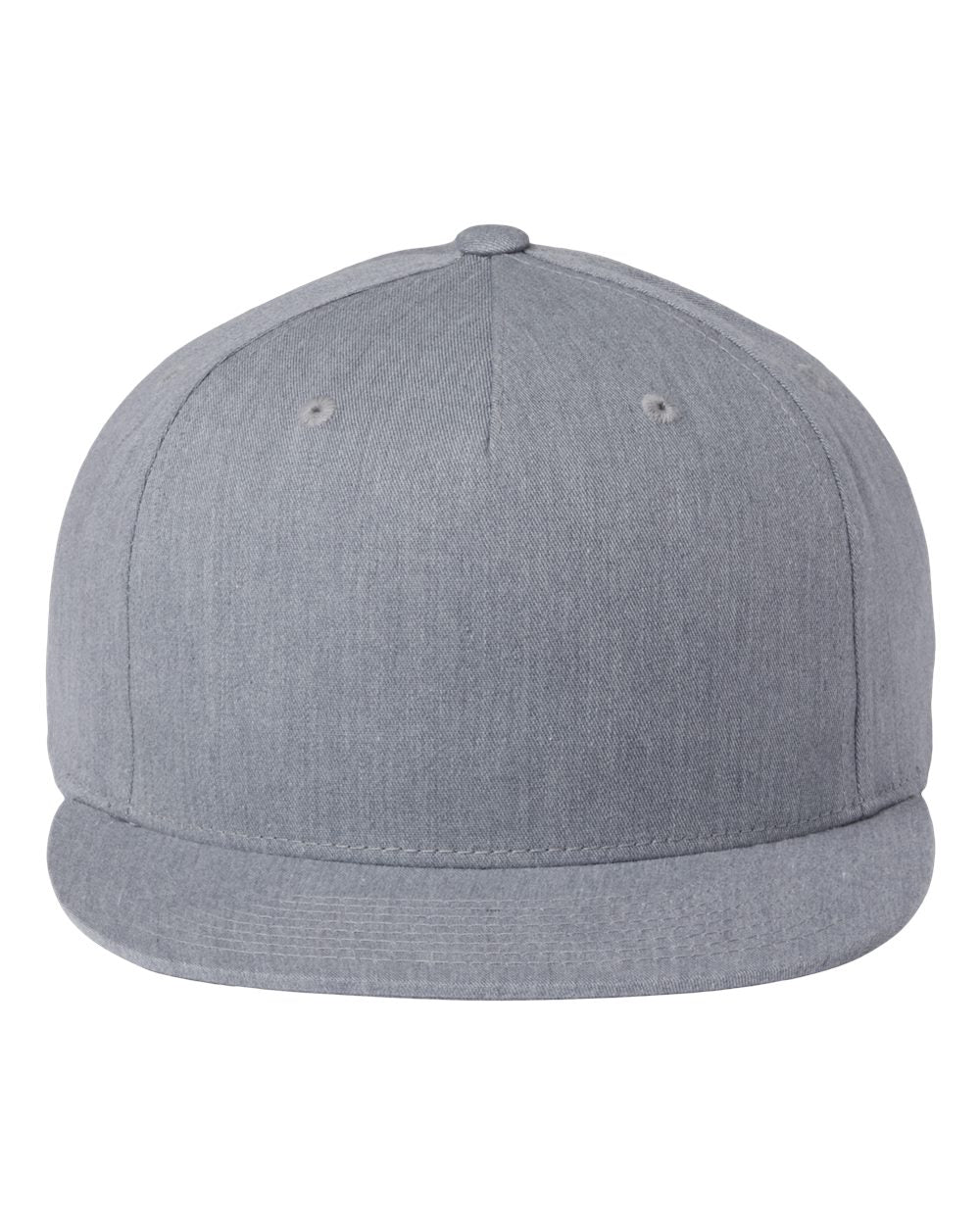 Pinch Front Structured Snapback Trucker Cap - Front - B55995580 - Heather Grey
