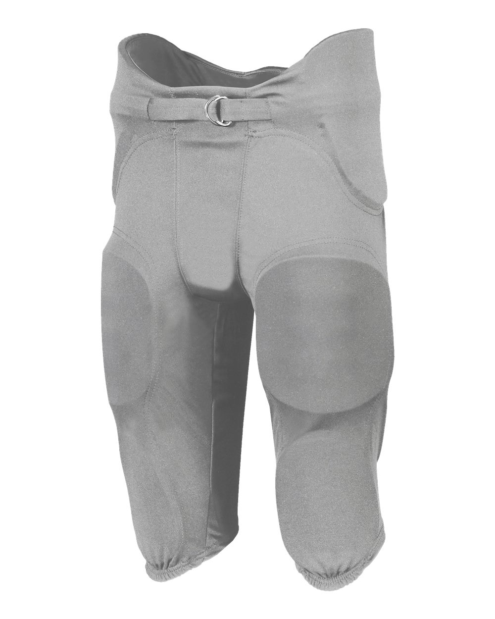 Youth Integrated 7-Piece Padded Football Pants - Front - B44334002 - Grid Iron Silver