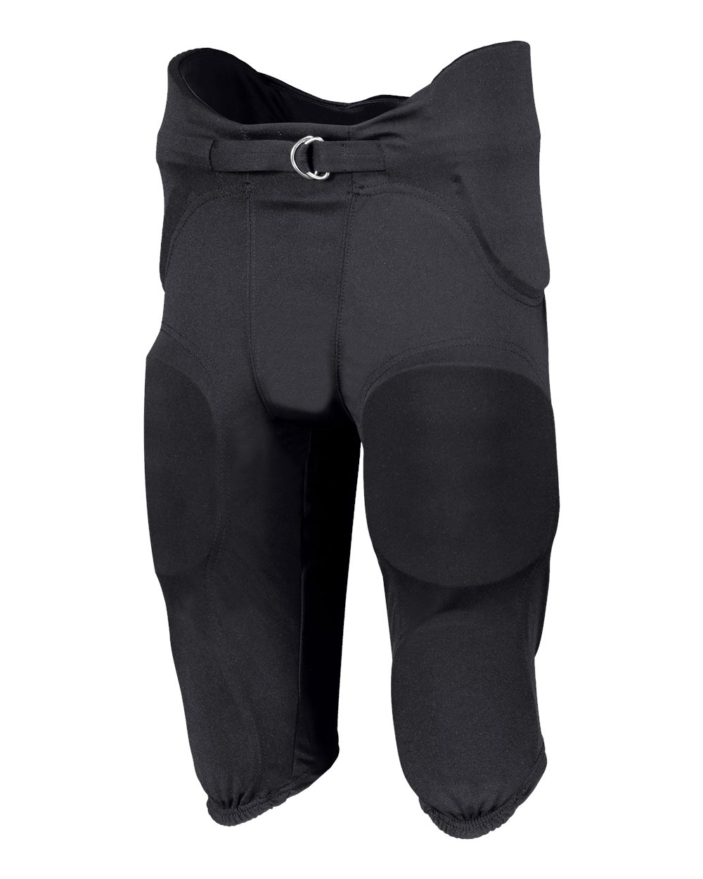 Youth Integrated 7-Piece Padded Football Pants - Front - B44334102 - Stealth