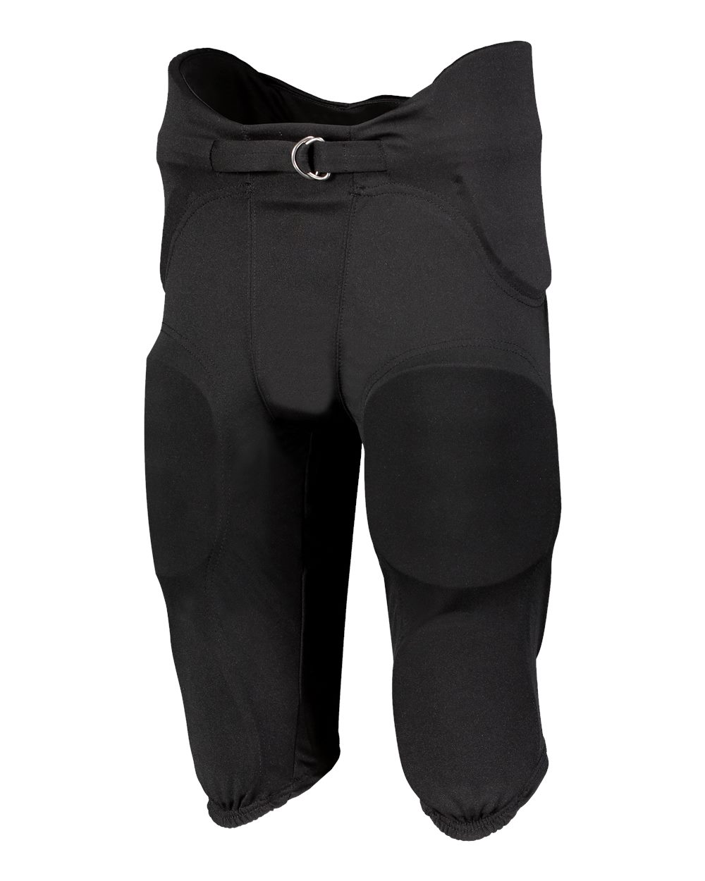Youth Integrated 7-Piece Padded Football Pants - Front - B44334502 - Black