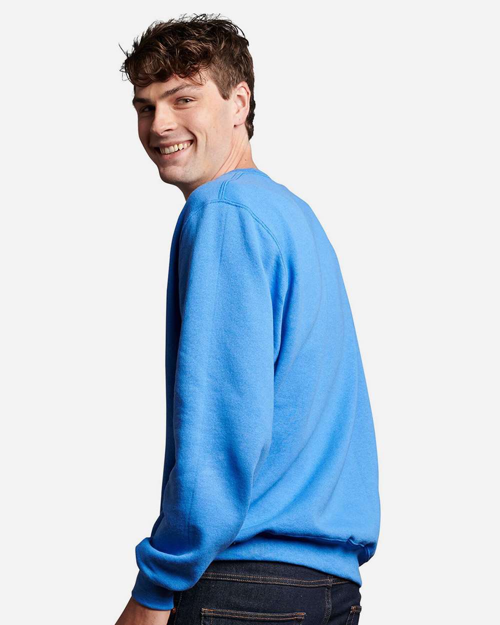 Unisex Dri Power® Crewneck Sweatshirt - OnModelBack - B60311263 - Collegiate Blue