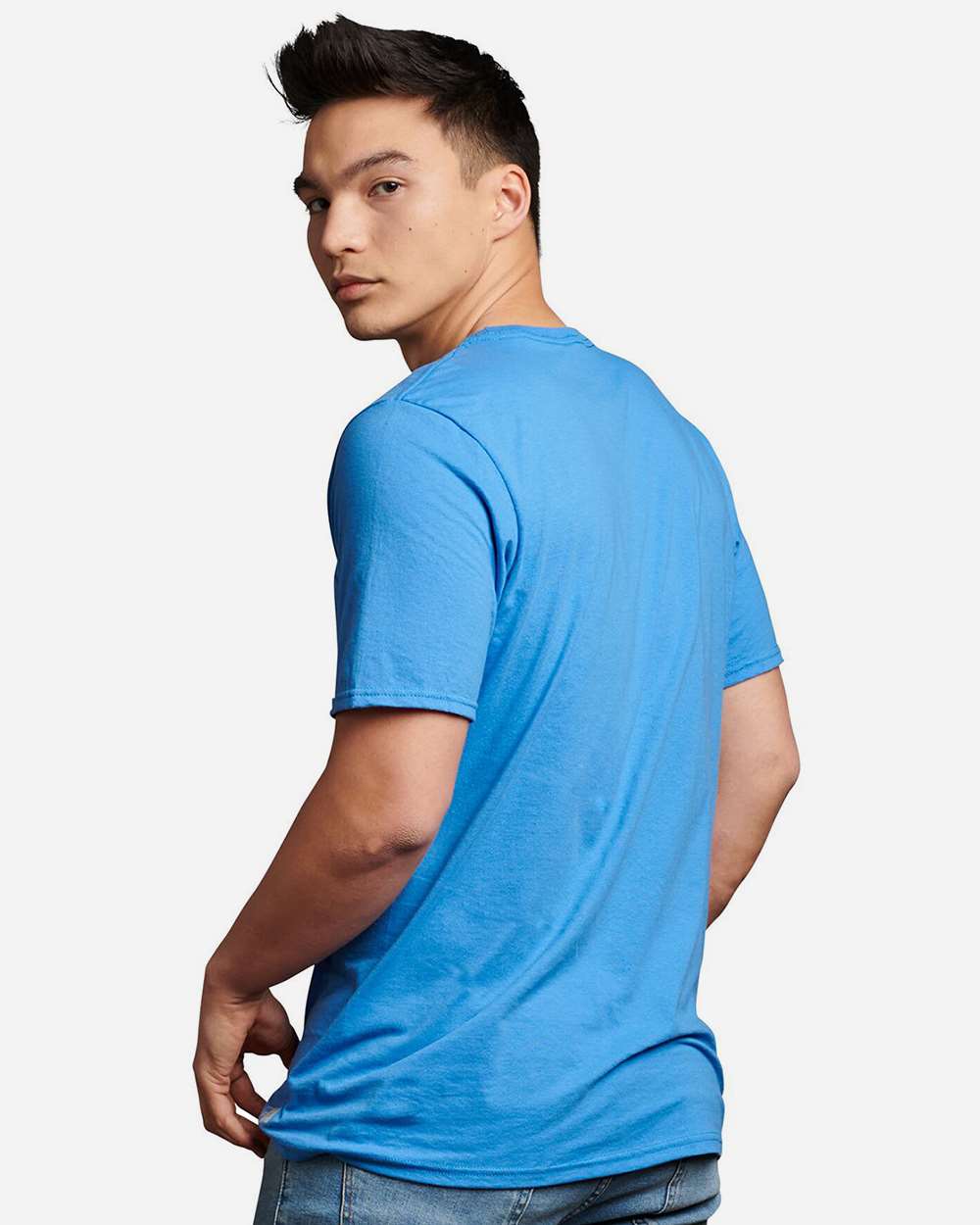 Unisex Dri Power® CVC Performance T-Shirt - OnModelBack - B61411263 - Collegiate Blue