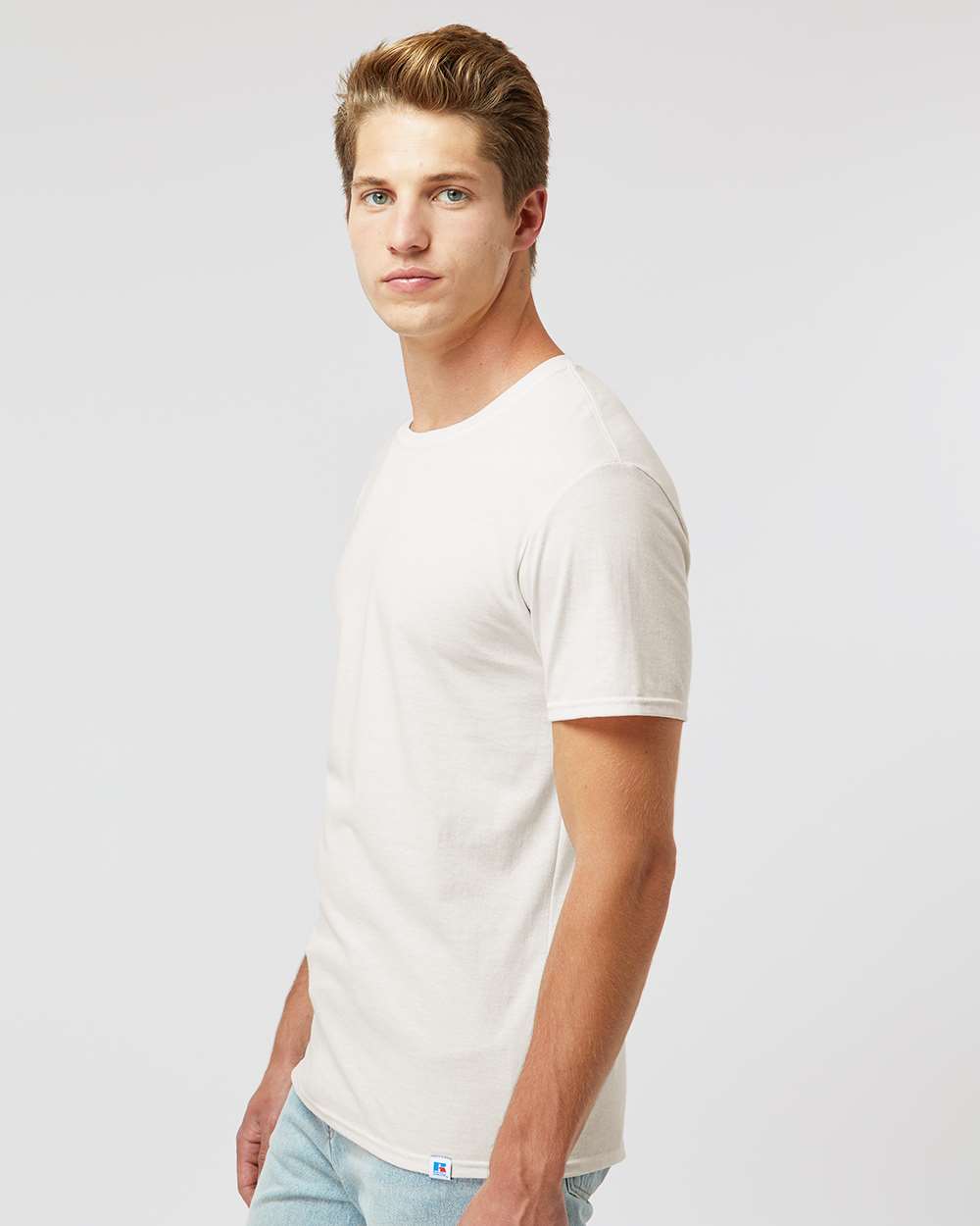 Unisex Dri Power® CVC Performance T-Shirt - OnModelSide - B61411013 - Vintage White