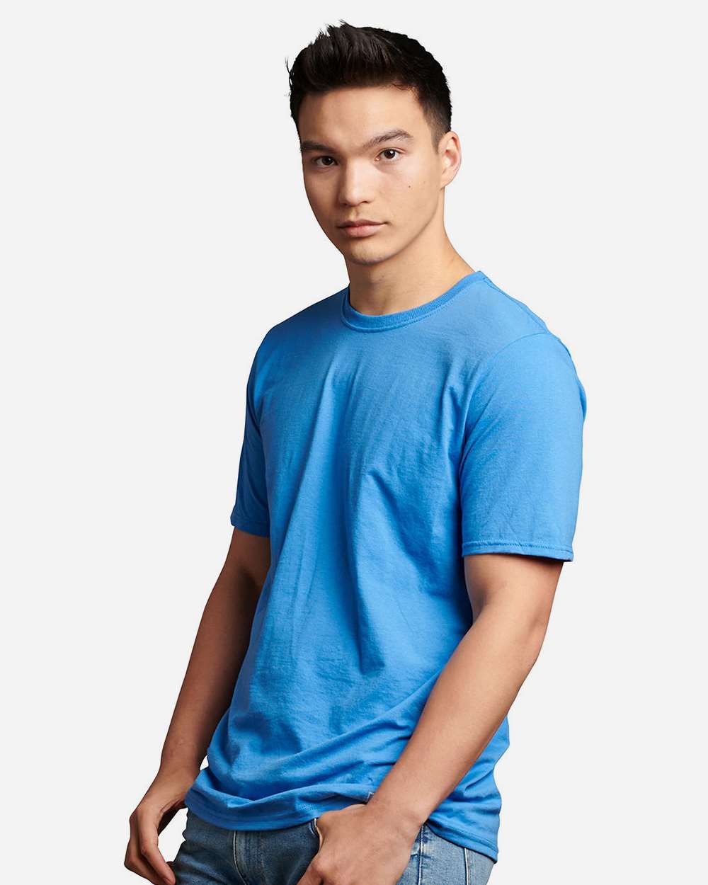 Unisex Dri Power® CVC Performance T-Shirt - OnModelSide - B61411263 - Collegiate Blue