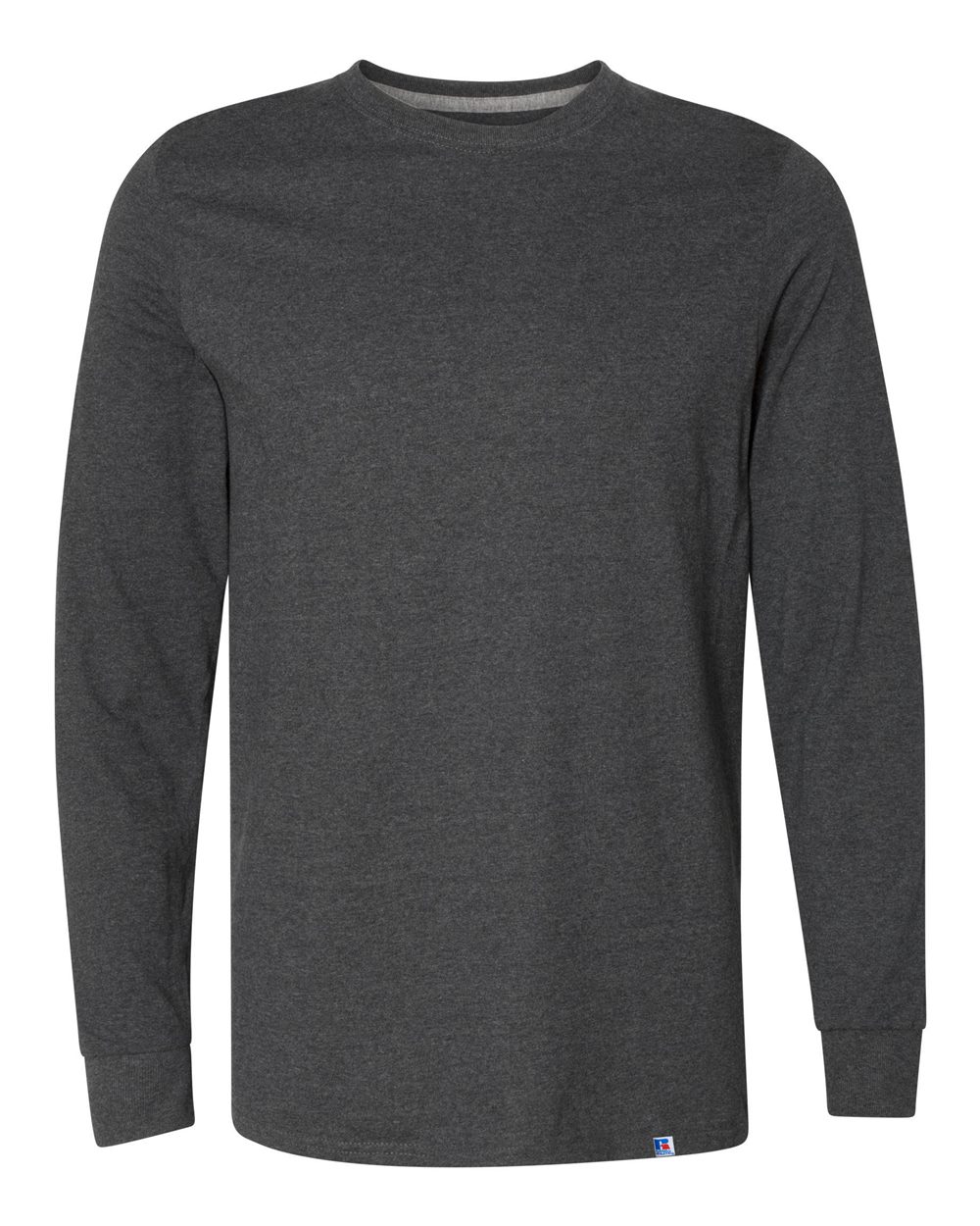 Unisex Dri Power® CVC Performance Long Sleeve T-Shirt - Front - B61711513 - Black Heather