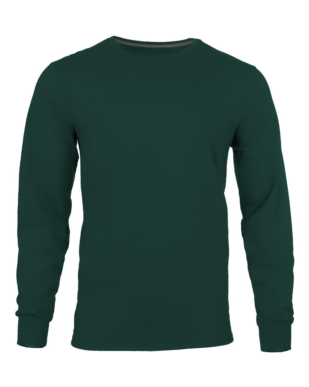 Unisex Dri Power® CVC Performance Long Sleeve T-Shirt - Front - B61711543 - Dark Green