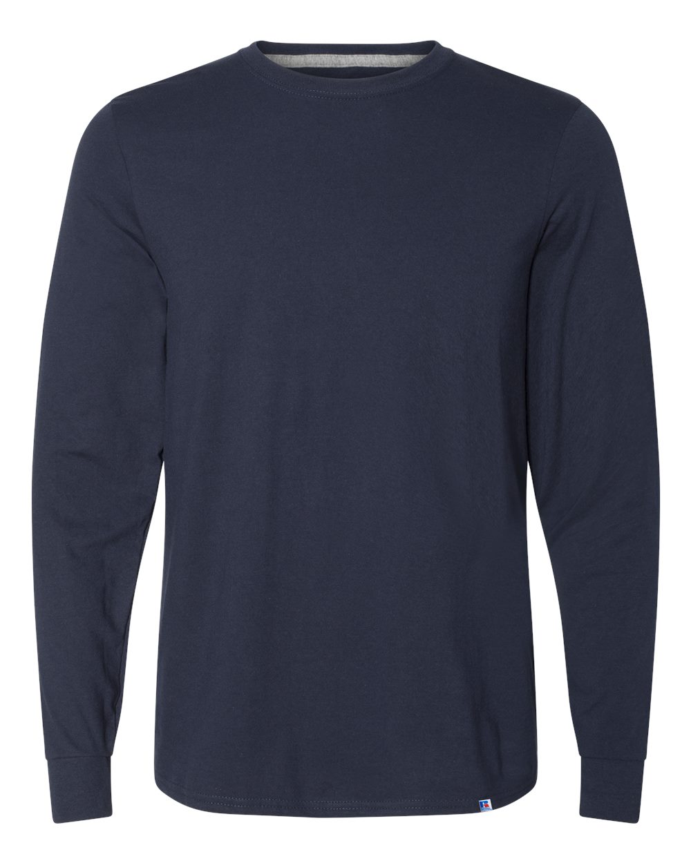 Unisex Dri Power® CVC Performance Long Sleeve T-Shirt - Front - B61711653 - Navy