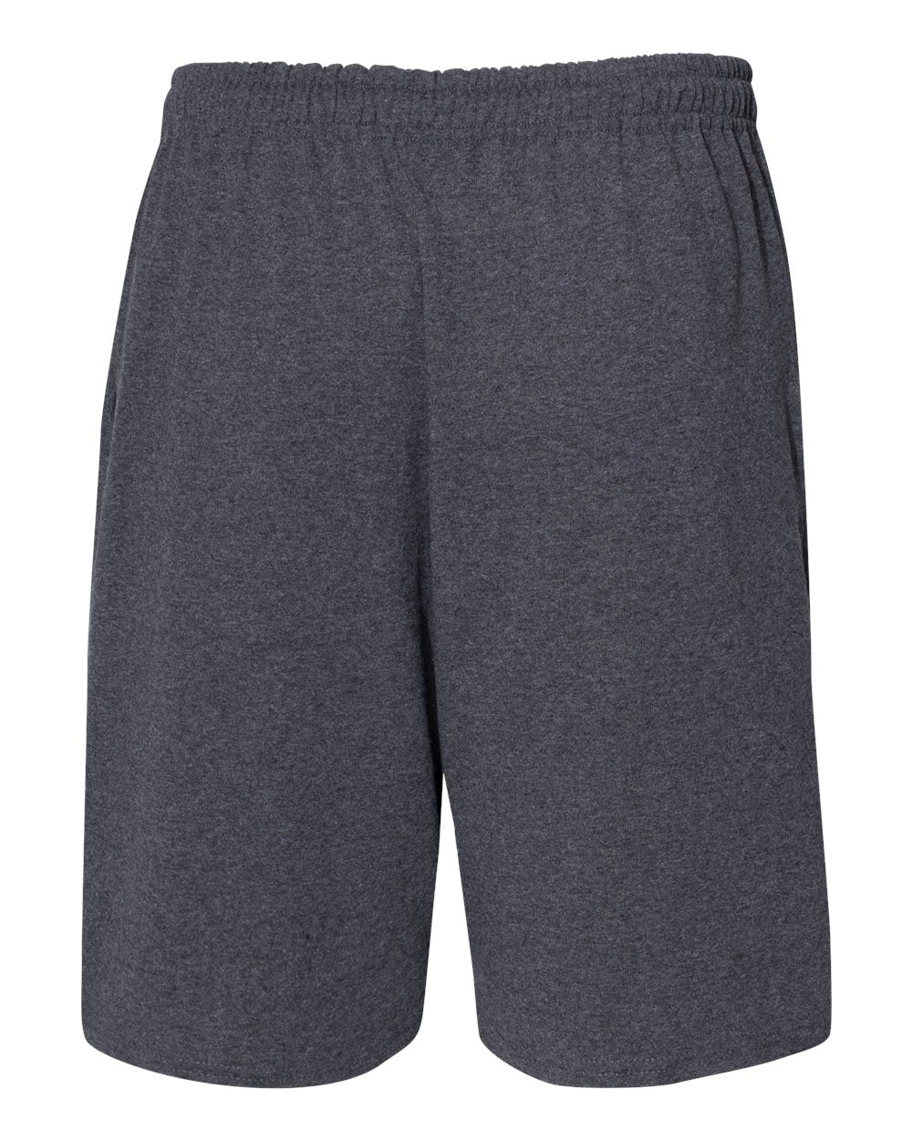 Men's Cotton Classic Jersey Shorts with Pockets - Back - B63311513 - Black Heather
