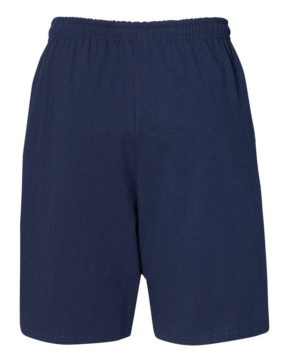 Men's Cotton Classic Jersey Shorts with Pockets - Back - B63311653 - Navy