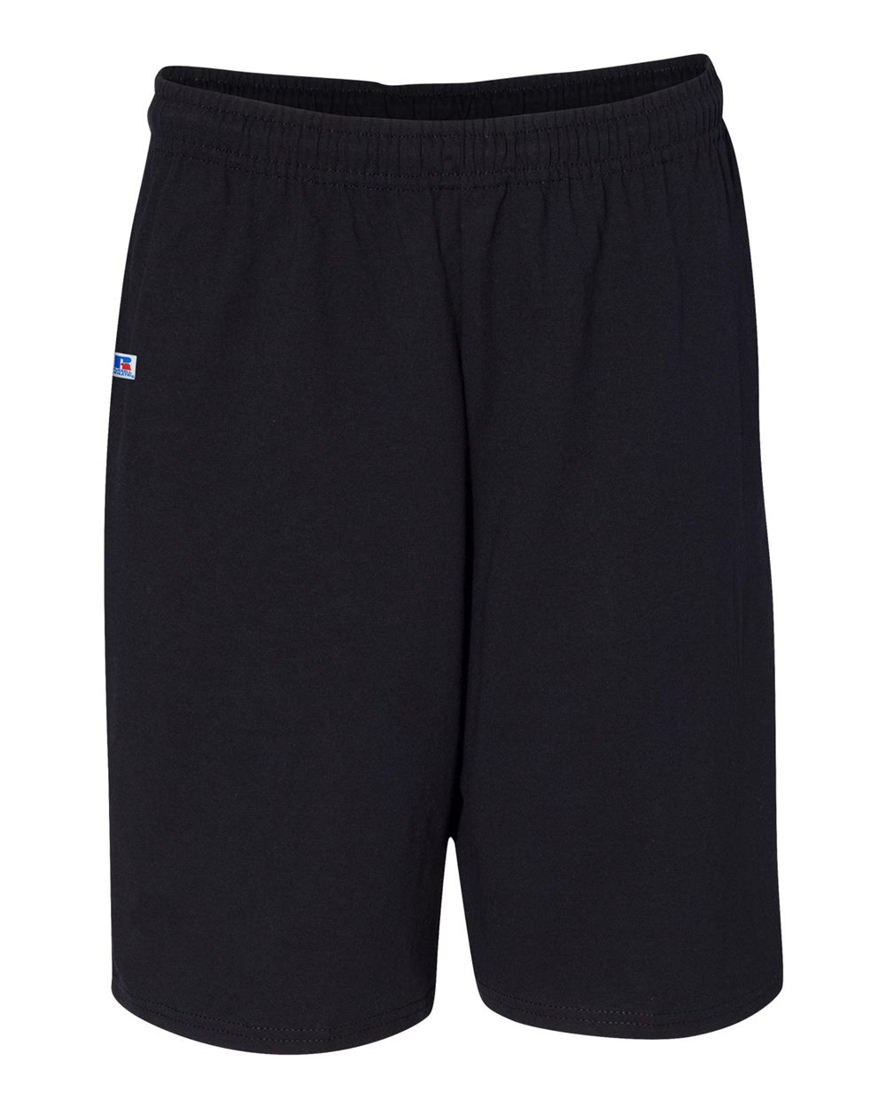 Men's Cotton Classic Jersey Shorts with Pockets - Front - B63311503 - Black