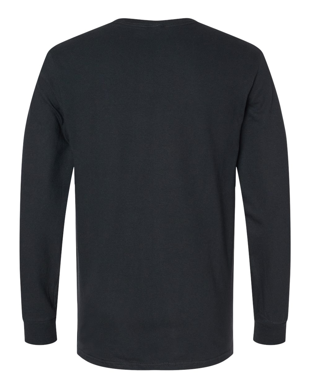 Unisex Combed Ringspun Long Sleeve T-Shirt - Back - B01111503 - Black Ink