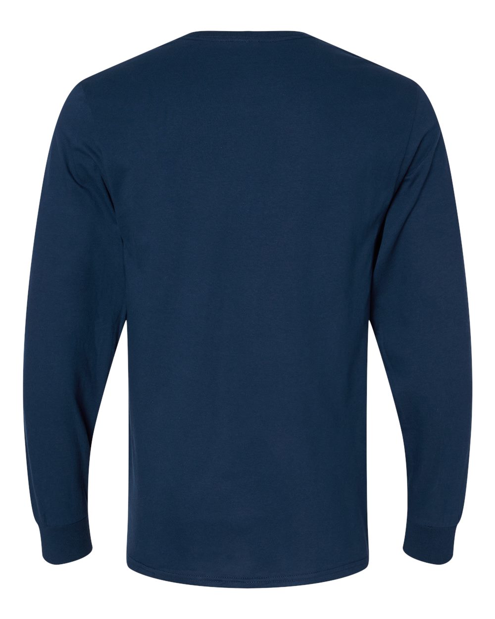 Unisex Combed Ringspun Long Sleeve T-Shirt - Back - B01111653 - J. Navy