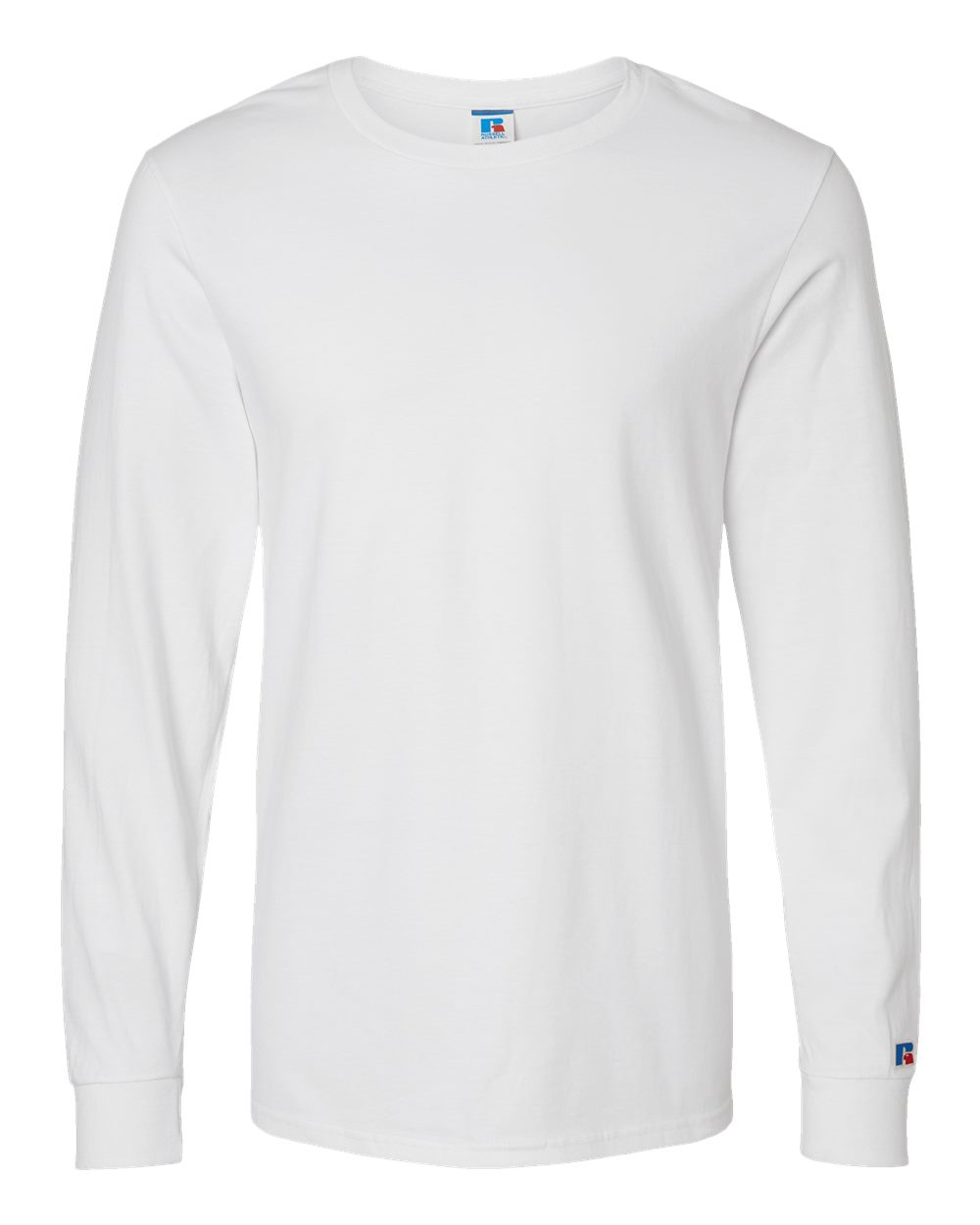 Unisex Combed Ringspun Long Sleeve T-Shirt - Front - B01111003 - White