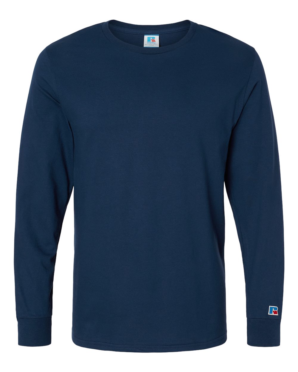 Unisex Combed Ringspun Long Sleeve T-Shirt - Front - B01111653 - J. Navy