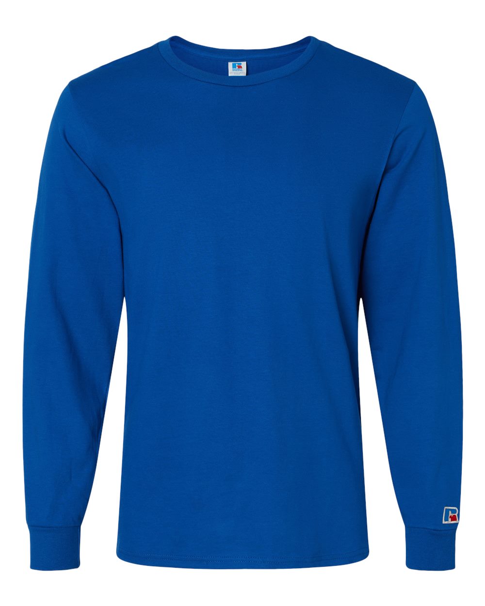 Unisex Combed Ringspun Long Sleeve T-Shirt - Front - B01111753 - Royal