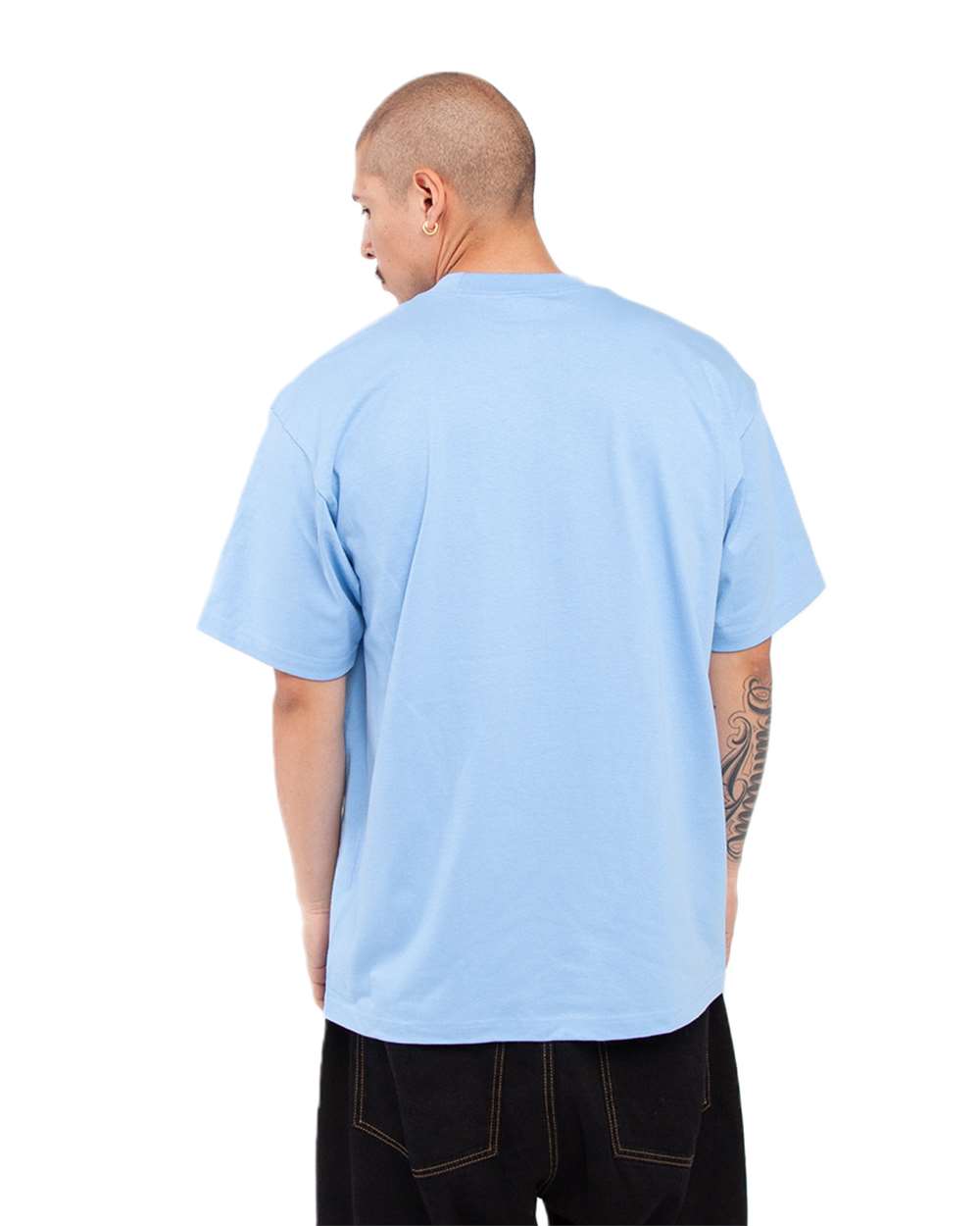 Unisex Max Heavyweight T-Shirt - OnModelBack - B278C2103 - Sky Blue